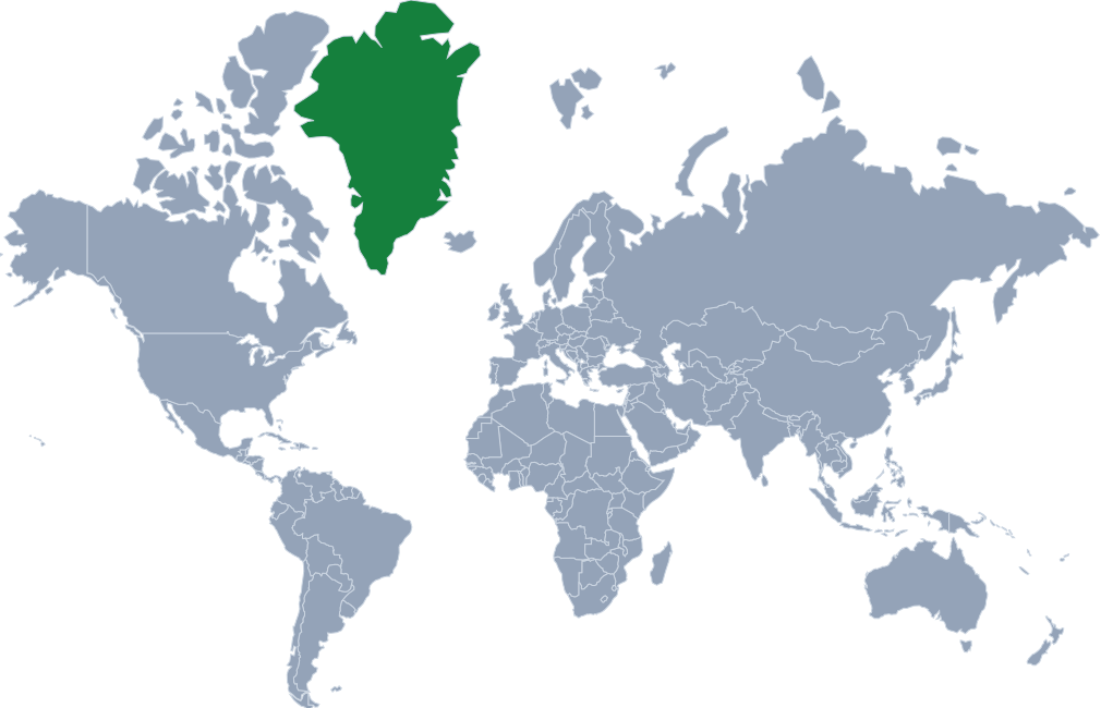Greenland location in world map